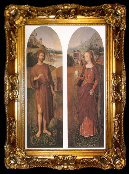 framed  Hans Memling John the Baptist and st mary magdalen wings of a triptych (mk05), ta009-2
